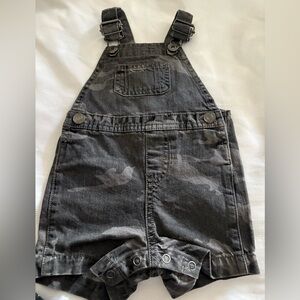 Black Camouflage Kids Overalls Shorts size 3-6mths